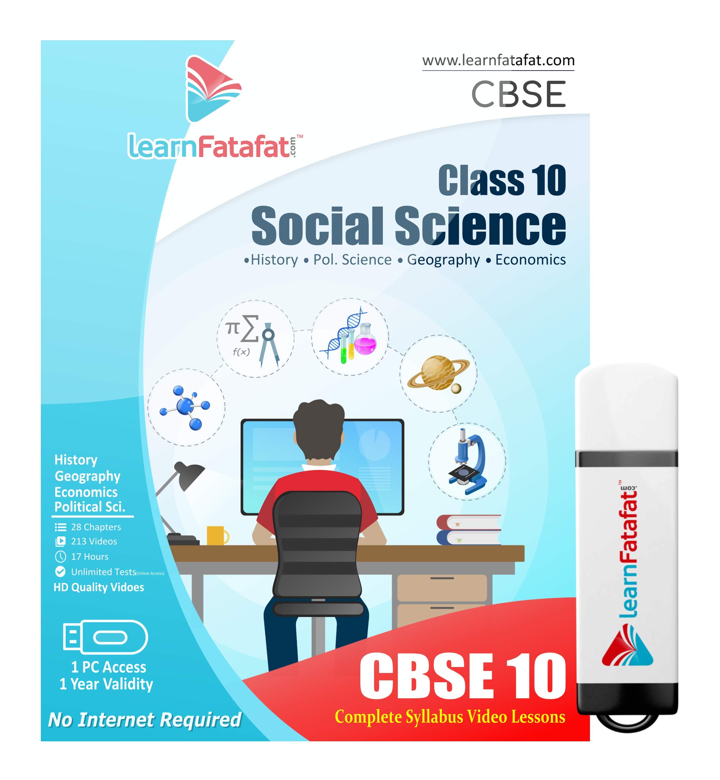 LearnFatafat CBSE Class 10 Social Science Complete Course (PenDrive) (B078GRRST2) Amazon Price History, Amazon Price Tracker