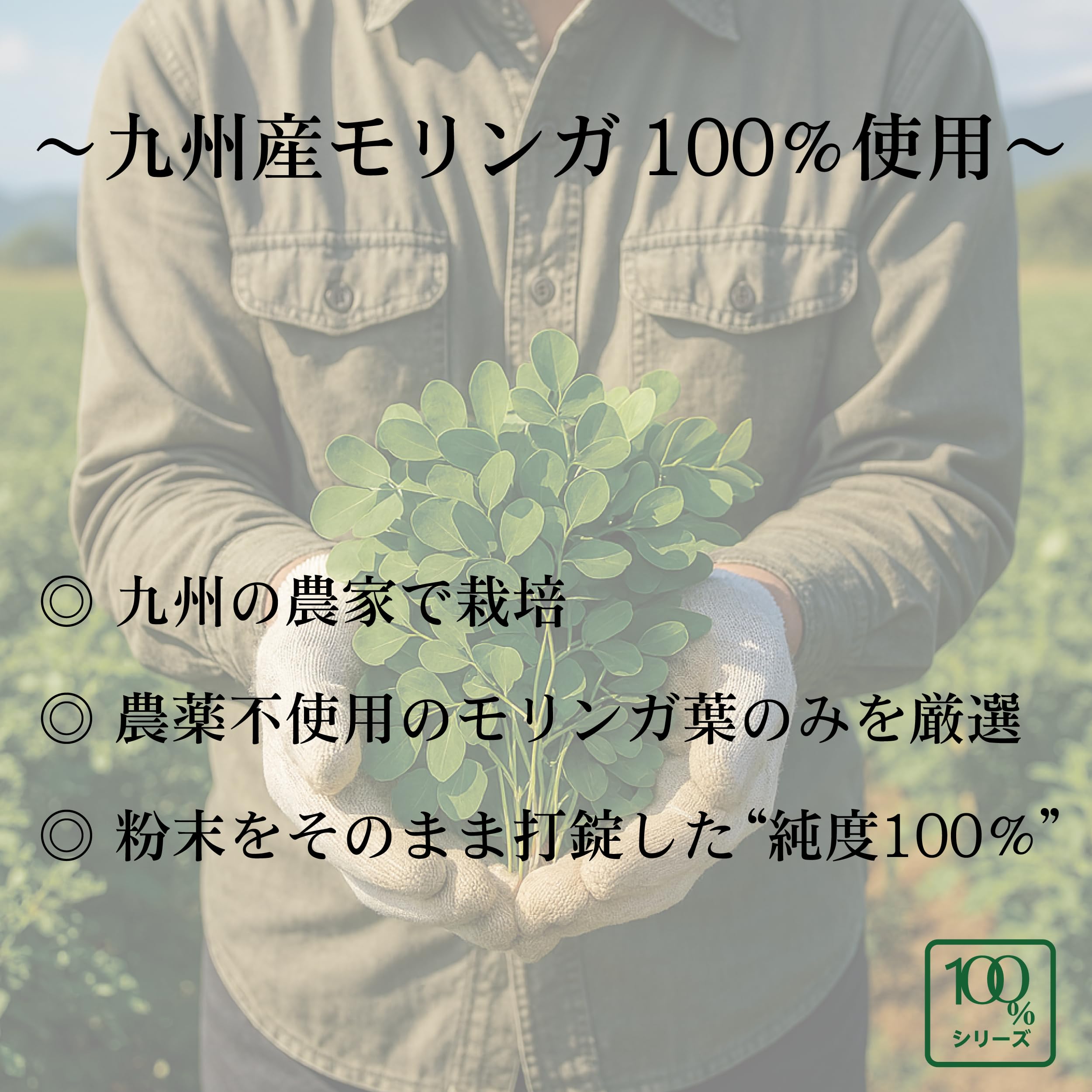 Amazon | 100%シリーズ 九州産100% モリンガピュア100 無添加 300mg