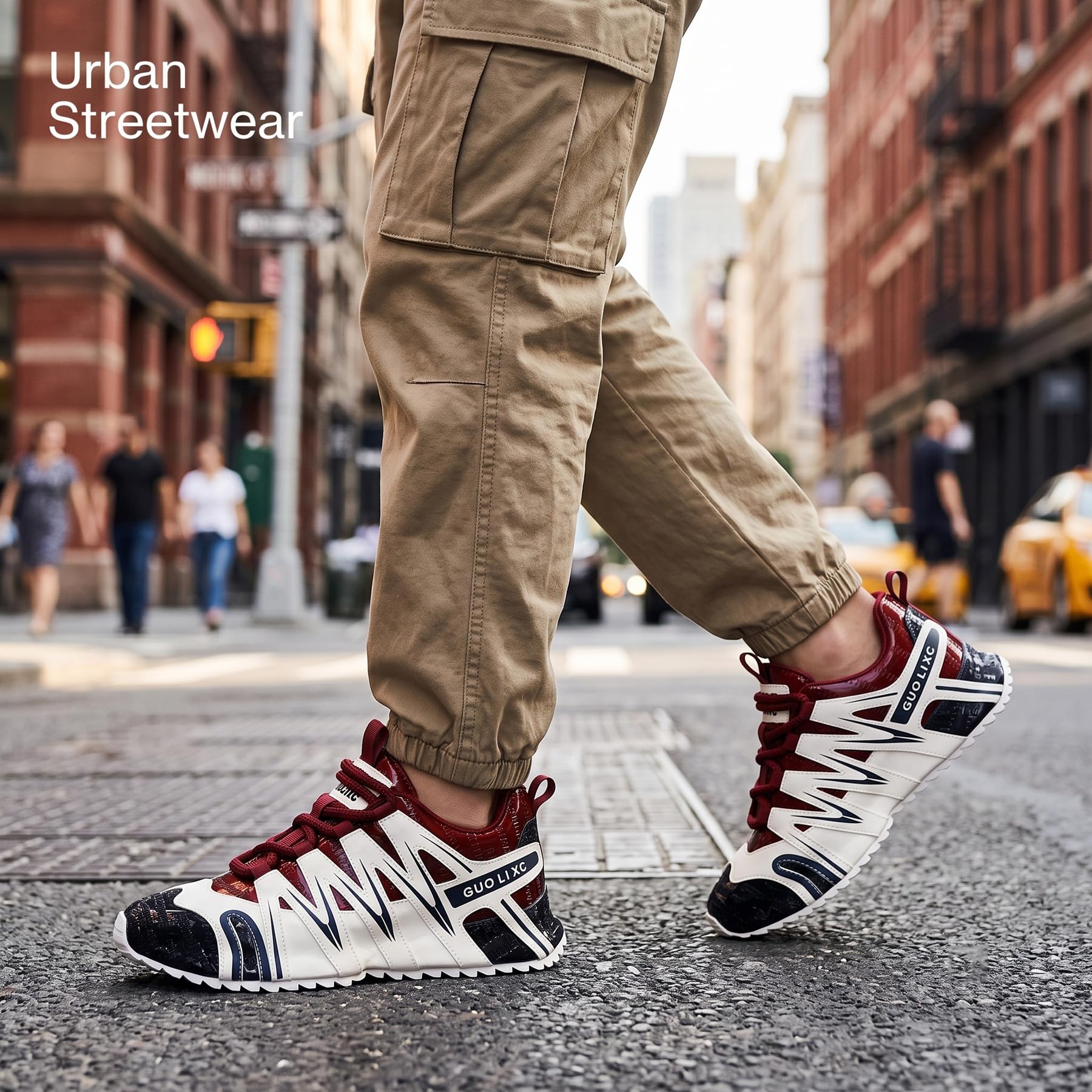 Herren Chunky Sneaker Farbblock Casual Plateau Freizeitschuhe