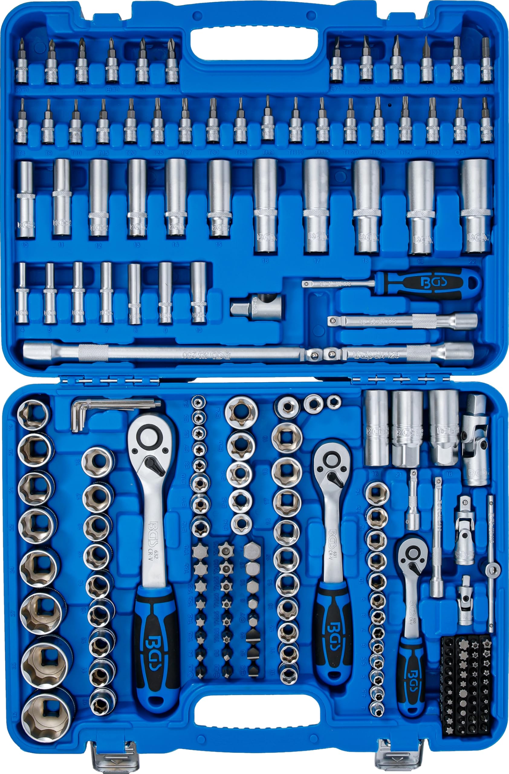 BGS 2292 | Juego de llaves de vaso Super Lock | entrada 6,3 mm (1/4") | 10 mm (3/8") / 12,5 mm (1/2") | 192 piezas