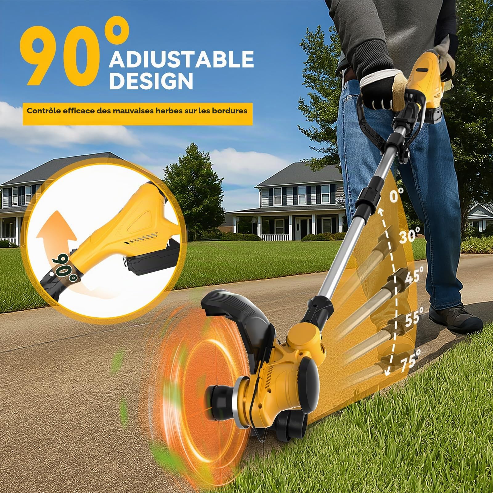 Débroussailleuse sans Fil Pliable pour Dewalt 20V (sans Batterie)