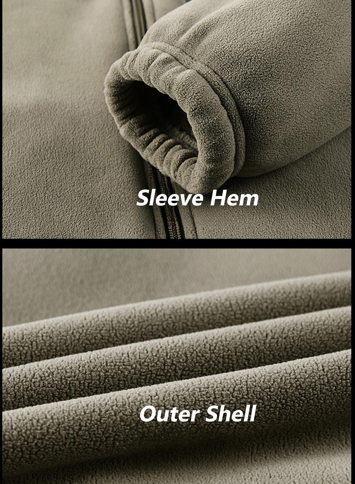 PADOLA Veste Polaire Homme Hiver Double Face Col Roulé Pull Chaude Zippé Manteau avec Multi-Poches Uni Blouson Parka Sherpa d'extérieur Vestes Travail Blousons Pulls