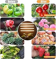 Vista 8 de Lámpara LED de cultivo de plantas, tiras de luz de crecimiento de espectro completo de 3500 K para plantas pequeñas de interior con temporizador