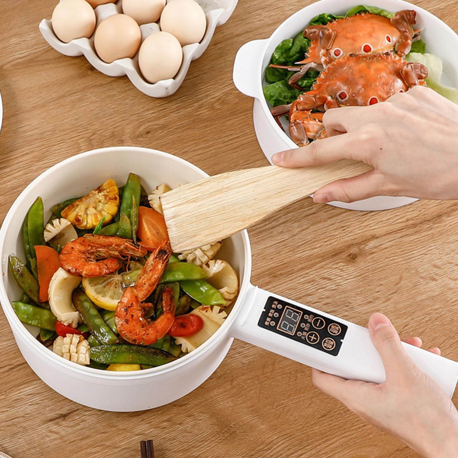 Pentola Elettrica 1,8L Portatile - Cuoci Pasta, Ramen E Vapore In Modo Rapido