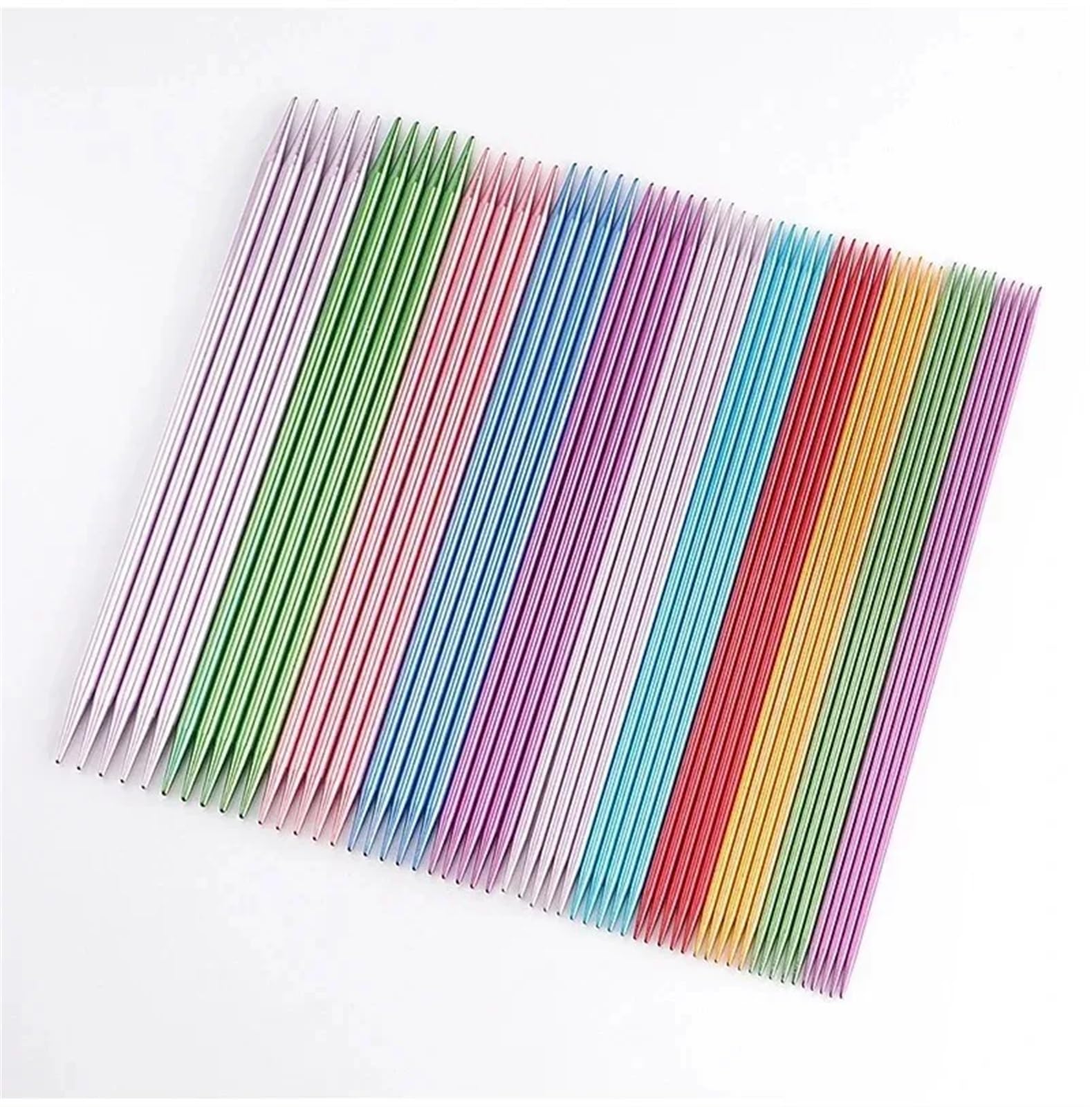 Knitting Needles 55PCS Sweater Needle Double Pointed Knitting Needles 7.87inch Stainless Set Kit 2.5-6.0mm(Multicolor)