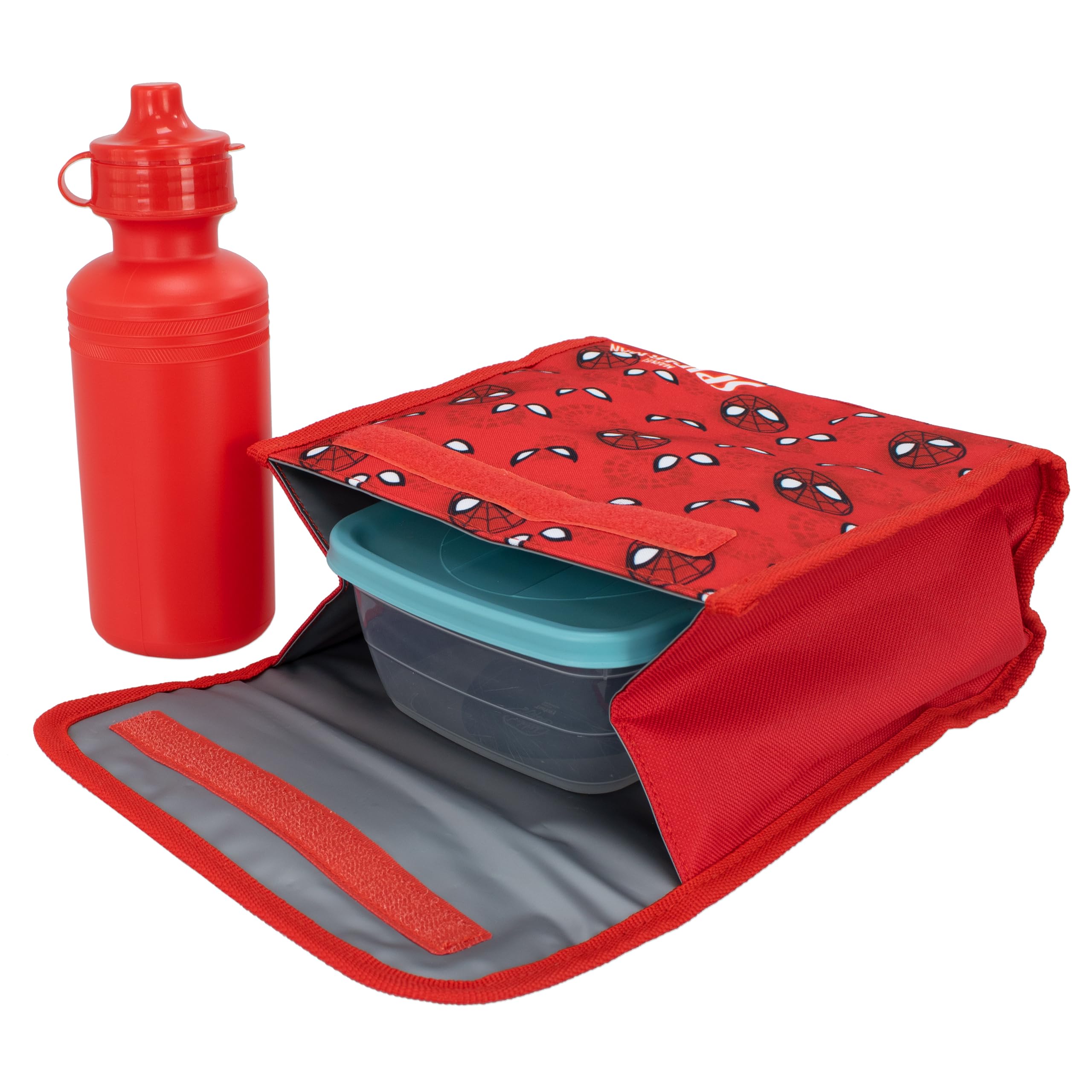 Marvel Schulranzen Rucksäcke, Lunchbag, Trinkflasche, Federmappe | Kinderrucksack Jungen | Rot