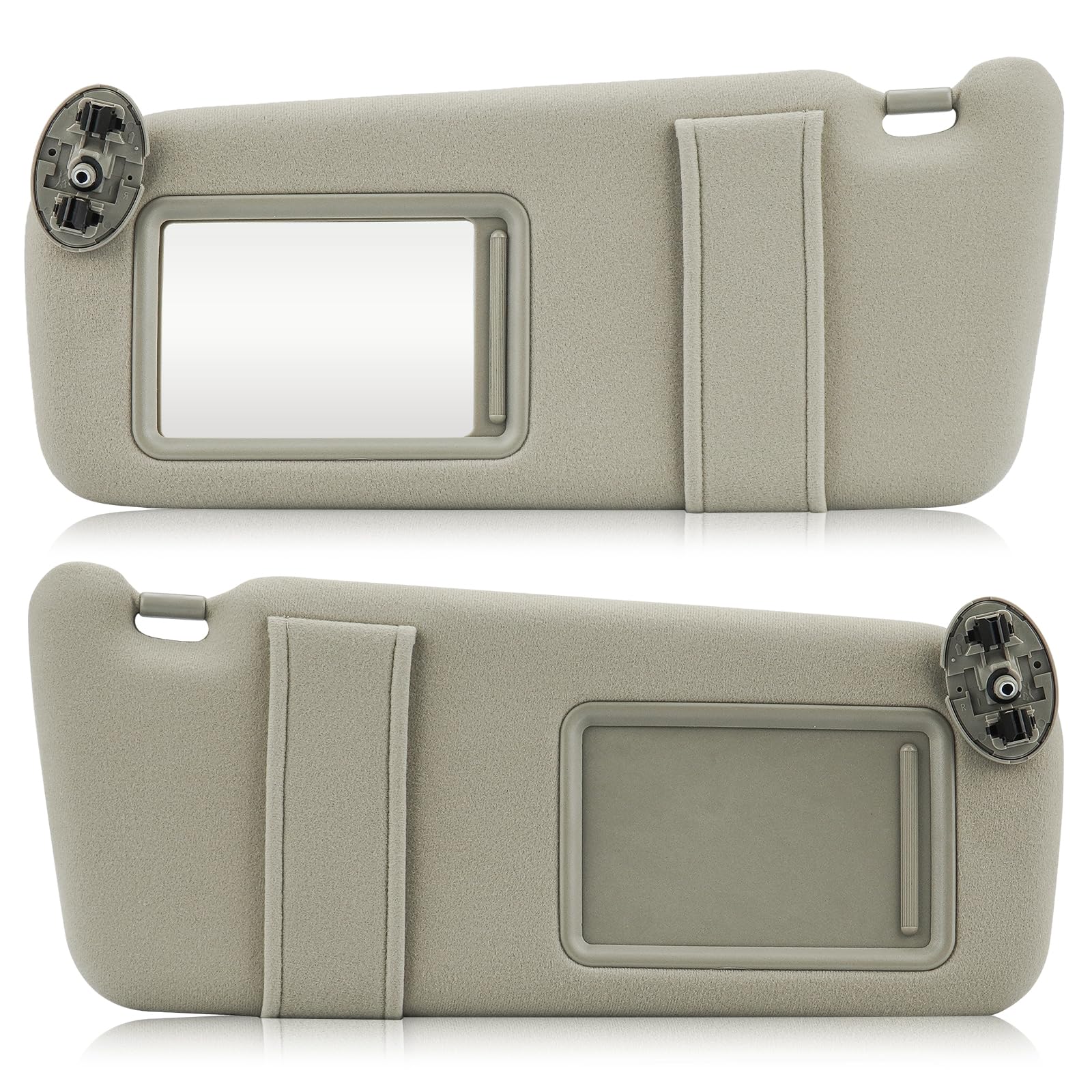 Hurotoms Left & Right Sides Sun Visor for 2007-2011 Toyota Camry with sunroof, Driver & Passenger Sides Beige Sun Visor Without Light, Replacement