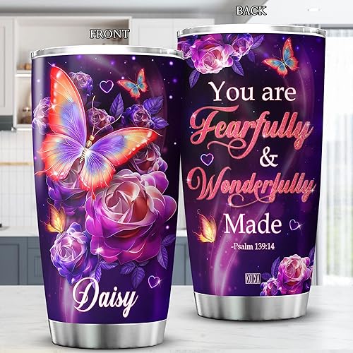 Miniatura 9 de KOIXA Vaso personalizado con nombre Im Not Obsessed With Bowling regalo para hombres esposo taza de viaje de acero inoxidable con tapa 20 onzas