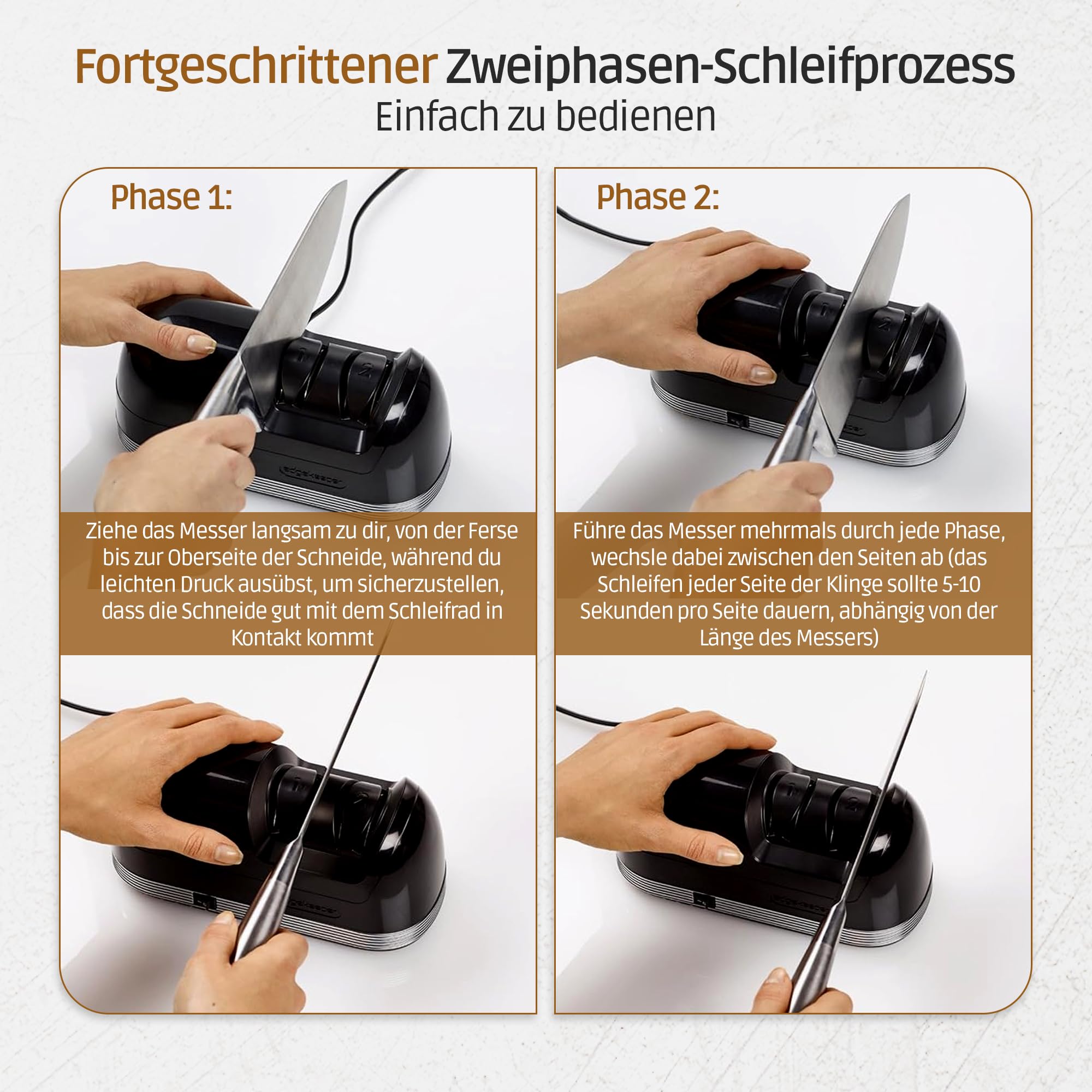 Olvy Afilador de Cuchillos Eléctrico Profesional - Afilador de Cuchillos Eléctrico - Anti Slip - Afilador de Cuchillos - Afiladores de Cuchillos