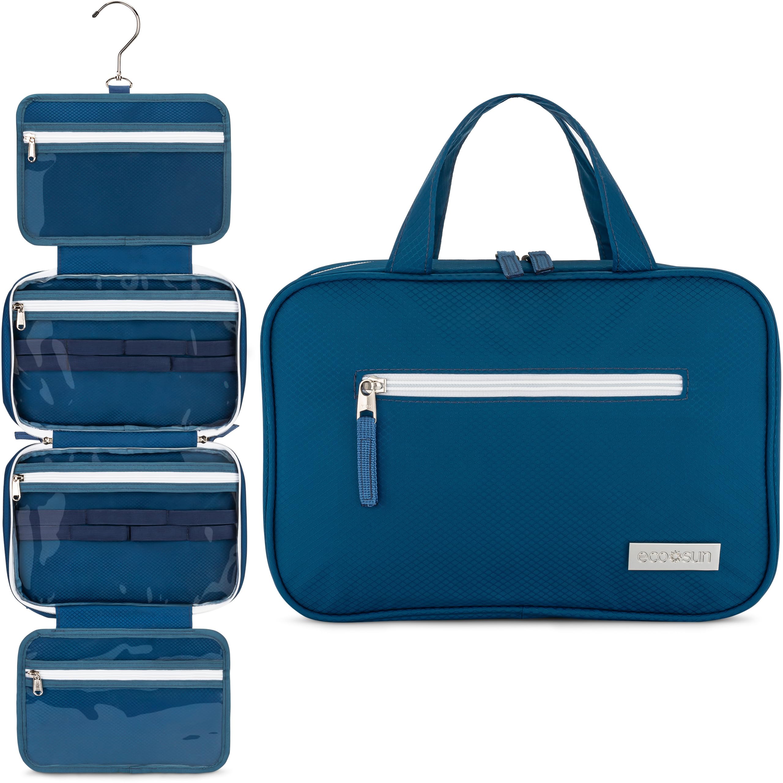 Hanging Travel Toiletry Bag — Designed in Hawaii — Water-resistant Travel Organizer for Bathroom Accessories