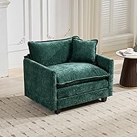 Vista 59 de Modernos y acogedores sofás seccionales para sala de estar, cómodos sofás seccionales verdes, sofá para sala de estar, sofás y sofás (negro, otomano)