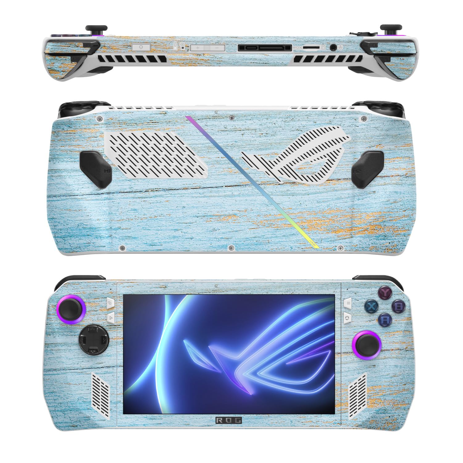 MightySkins Skin Compatible with Asus ROG Ally - Distressed Wood | Protective, Durable, and Unique Vinyl Decal wrap Cover | Easy to Apply, Remove, and Change Styles