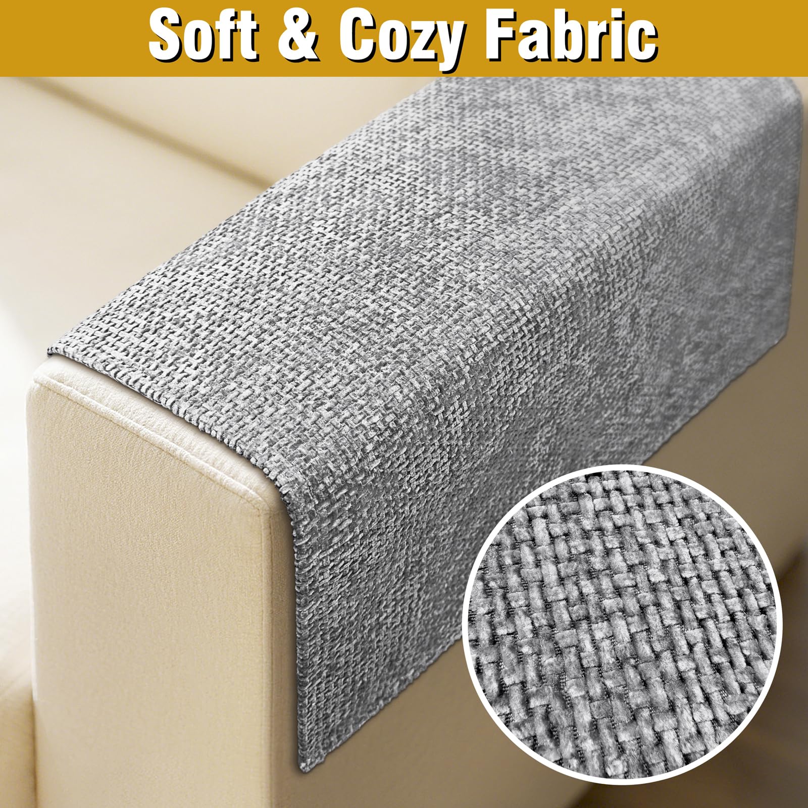 Best Sofa Arm Covers for 2026: Top Picks 2 Couch Arm Covers, Sofa Arm Covers, Waterproof Armrest Cover for Sofa, Armchair, Loveseat, Non-Slip Recliner Arm Cover, H — product photo