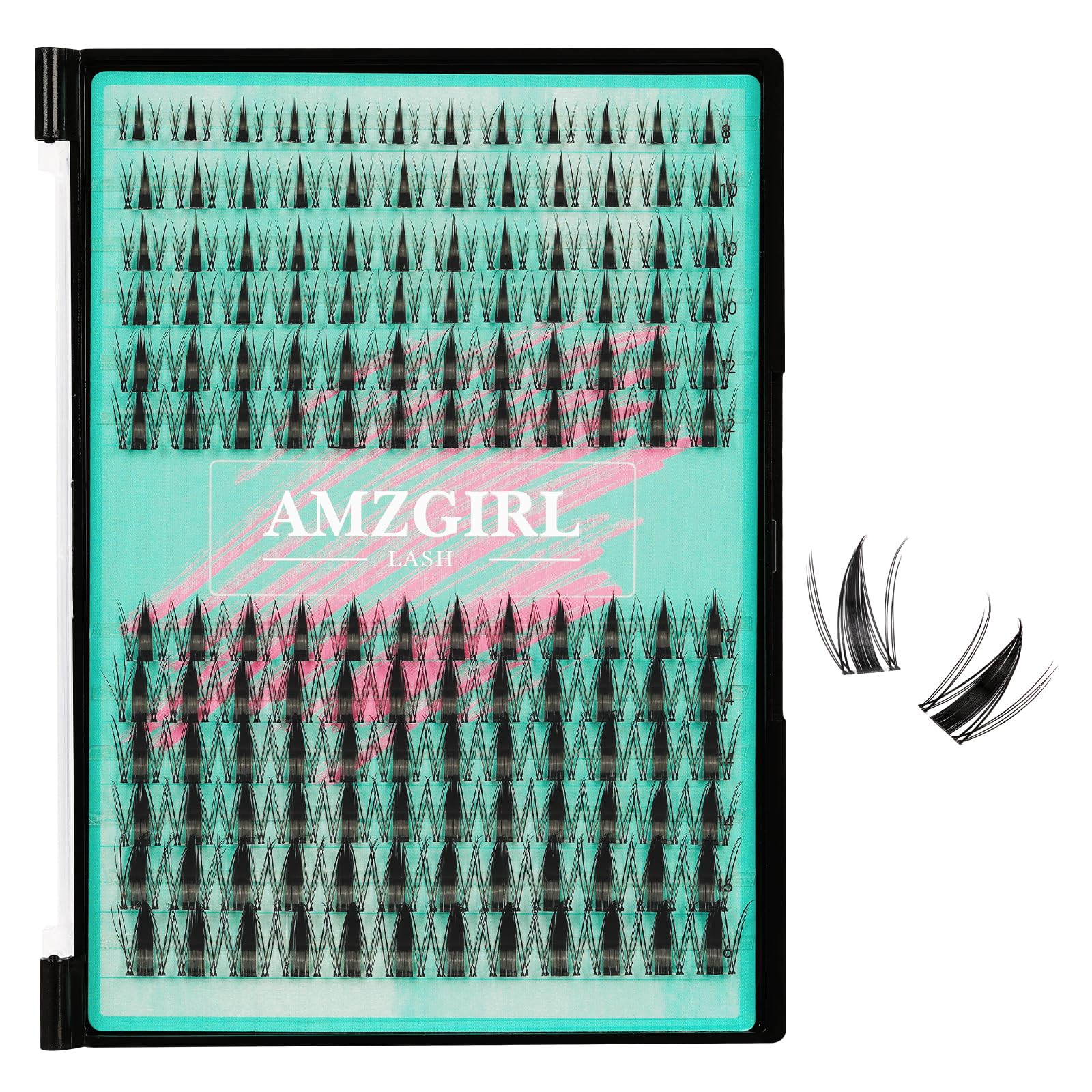Manga Wimpern Extensions 8-16mm Fairy Cluster Lashes DIY Lash Cluster Wimpern Individuelle Falsche Lash Extension Ultra-Dünnes Unsichtbares Wimpernband Natürliche Anime Falsche Wimpern