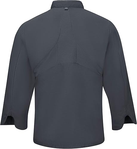 Miniatura 3 de Red Kap Abrigo de chef de manga larga con diez botones para hombre con Mimix y Oilblok