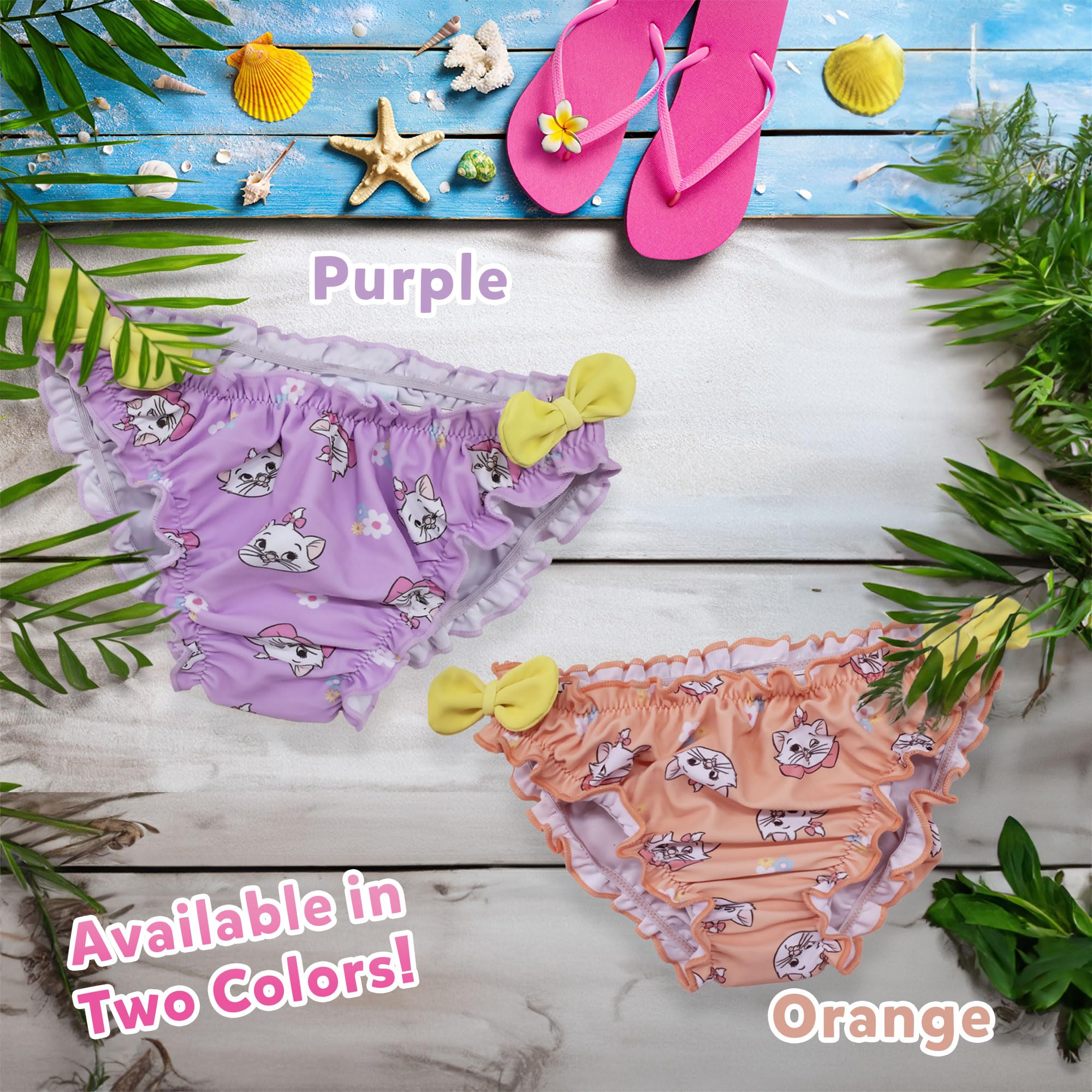 Disney Costume da Bagno Aristogatti Minou Marie Slip Mare Neonato Bambina 6771