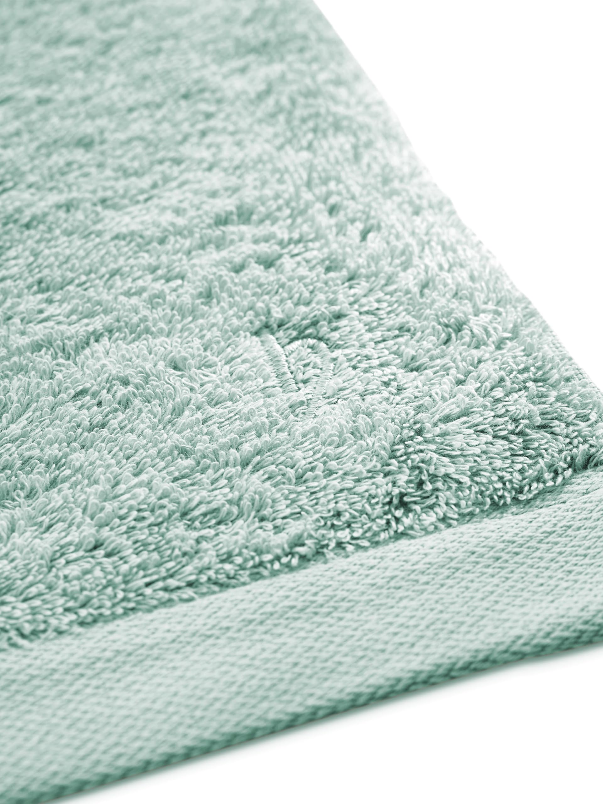 herzbach home Juego de 6 toallas de mano, 2 toallas de ducha, 100% algodón | Extra suave y absorbente, duradero y fácil de limpiar, con colgador, gramaje de 550 g/m², fabricado en porugal