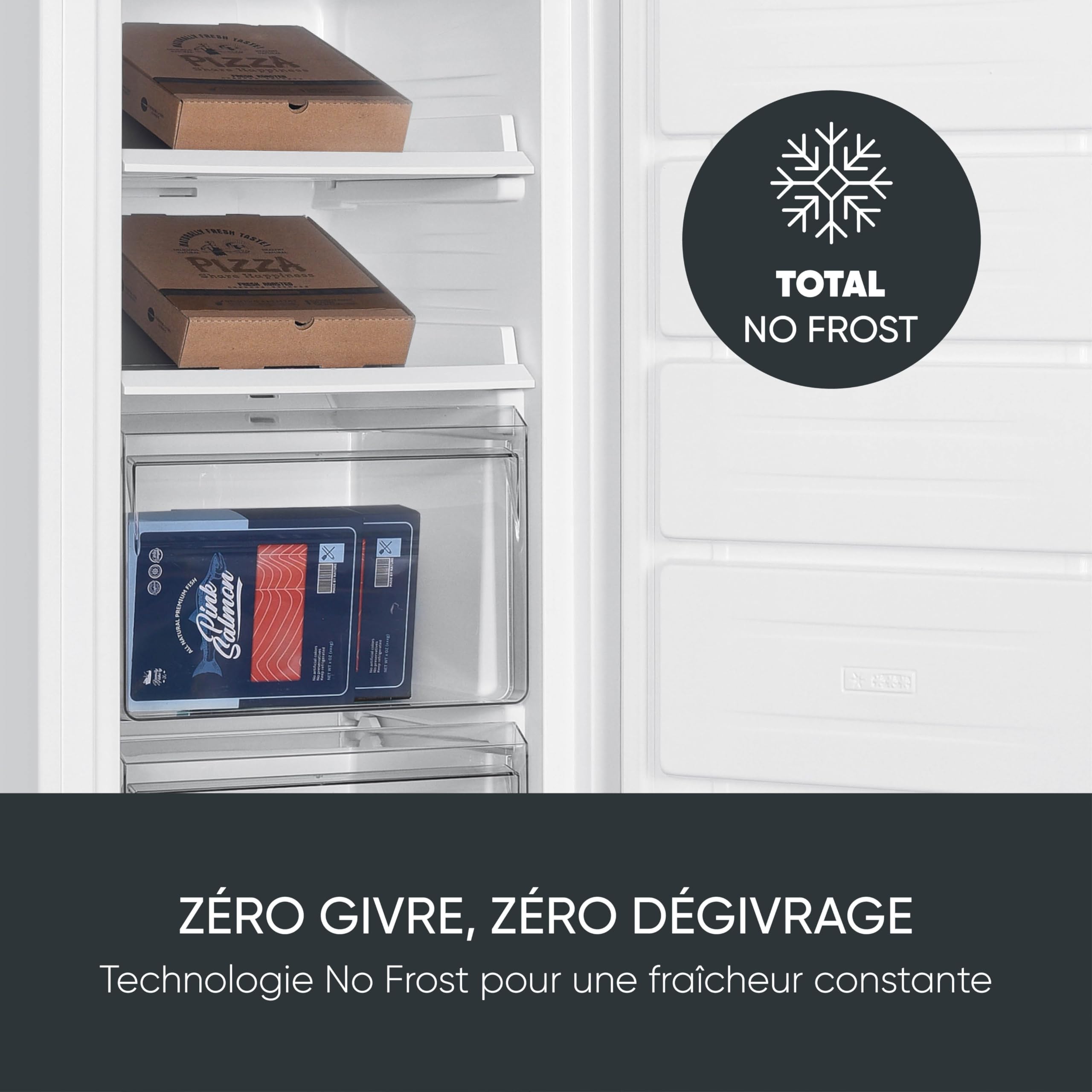 Severin GS 8868 Congélateur No Frost, 161L, Classe C, 143x54x60cm, Blanc
