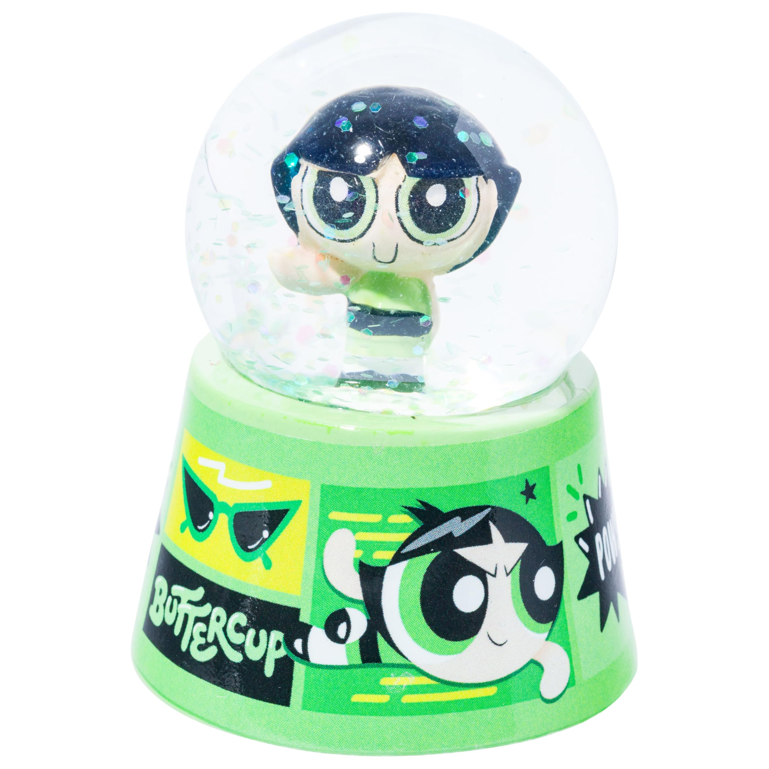 Silver Buffalo Powerpuff Girls Buttercup Comic Panels 45mm Light Up Snow Globe with Retail Box
