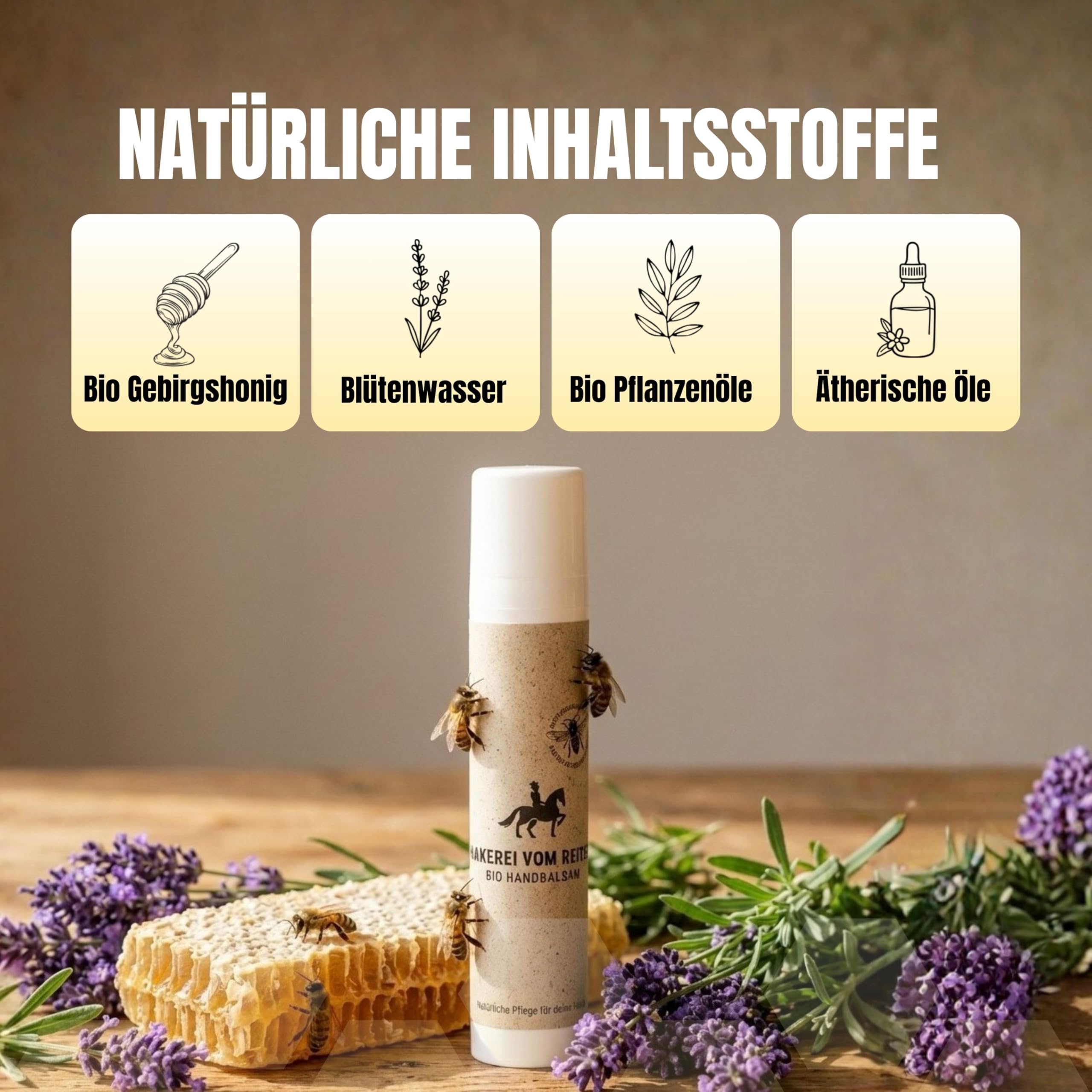 VOM REITER Pflege-Set mit Gebirgshonig – Gesichtscreme, Handbalsam & Duschgel 200ml – Zertifizierte Naturkosmetik für Gesicht, Hände & Körper – Feuchtigkeitsspendende Pflege für sensible trockene Haut