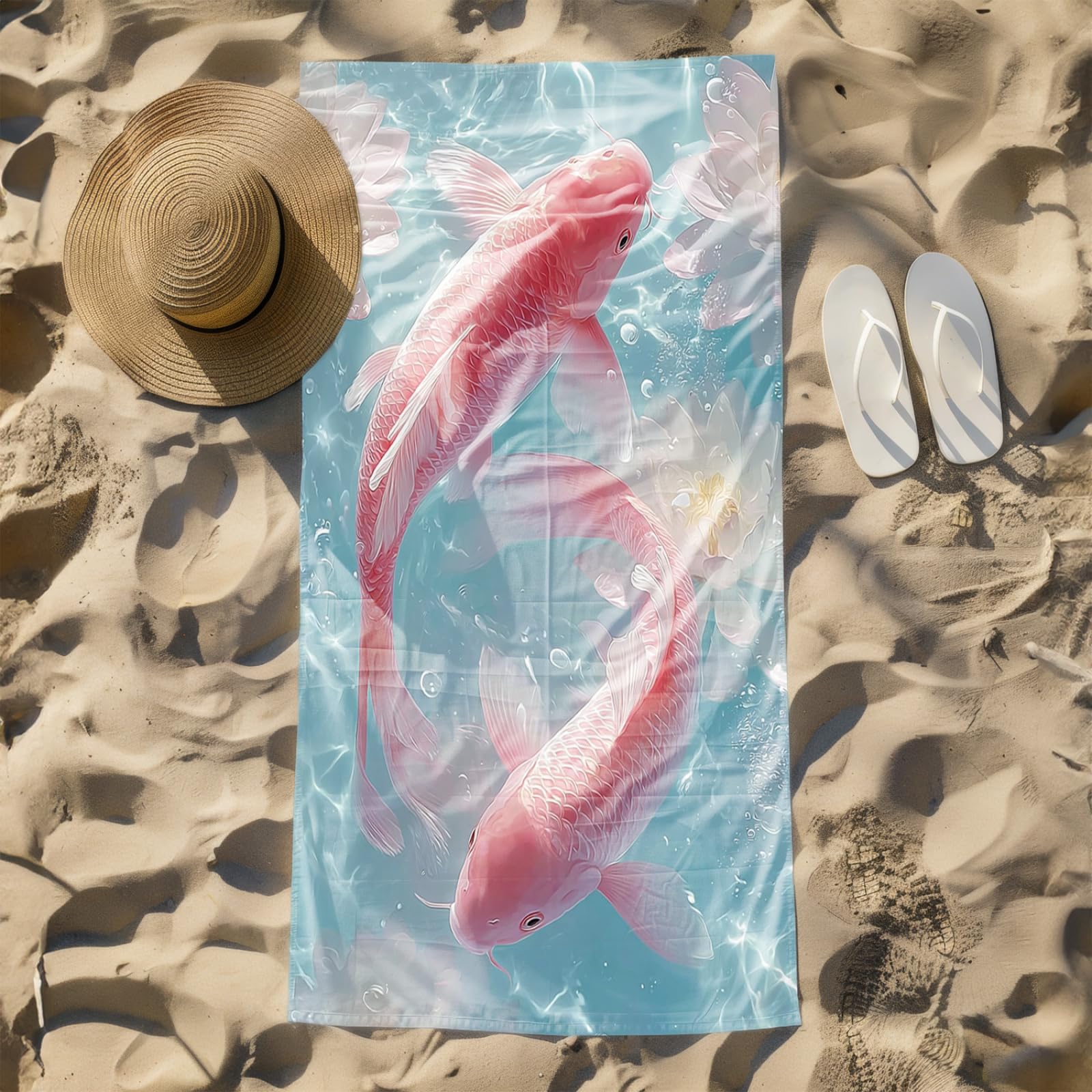 Genérico Toalla Playa 180X100 Carpa Rosa