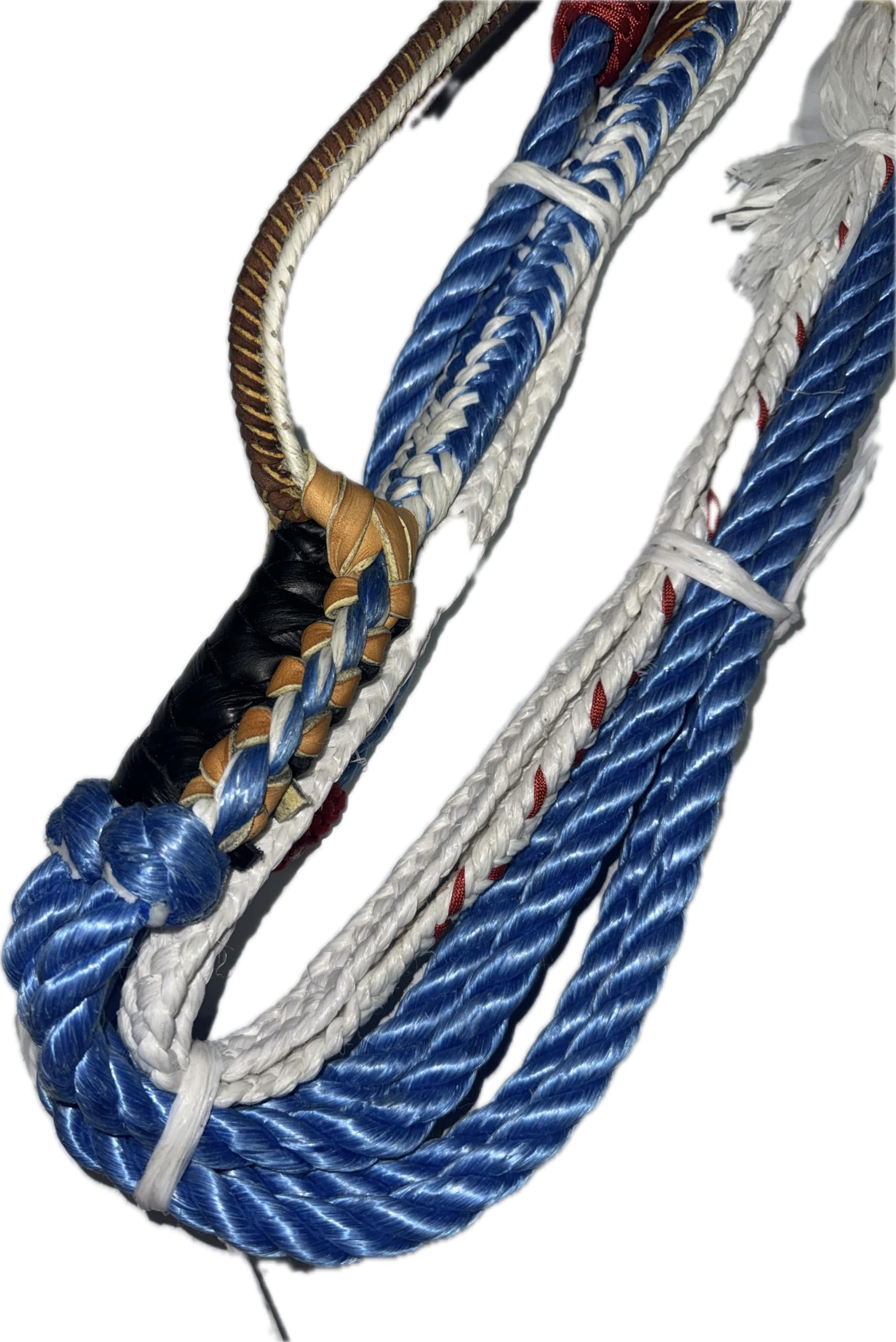 The Patriot Rope -All Poly Pro 9x7 LH 7/8 x 7/8 Bull Rope- EPT bull Ropes Bull Riding - 16' Rope
