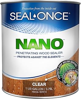 Seal-Once Nano Penetrating Wood Sealer - Premium Waterproof Sealant - 1 ...