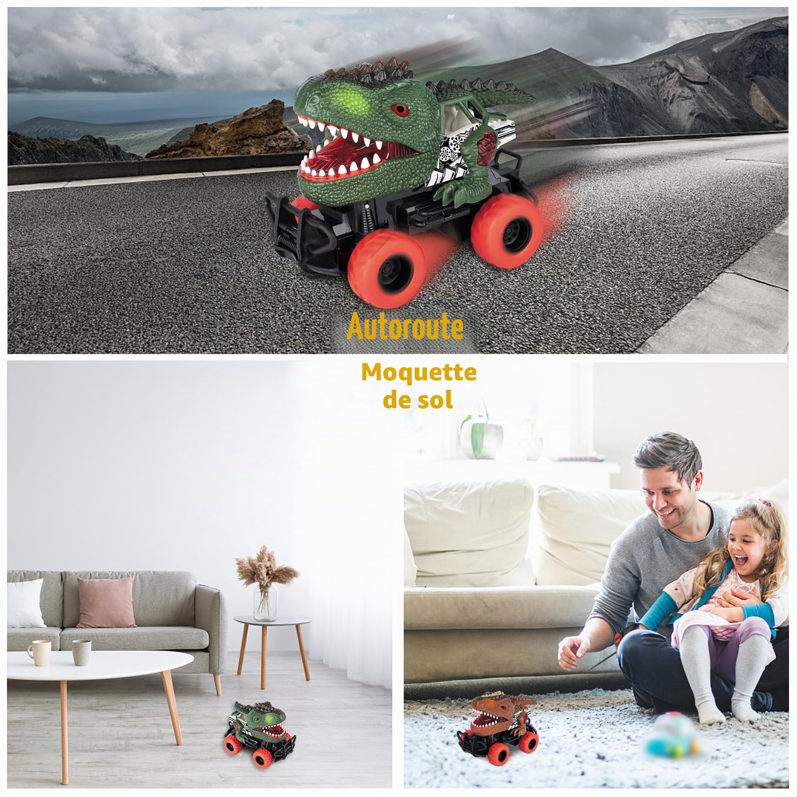 Voiture télécommandée tout terrain dinosaure 8WD | DinoDrive – Mon Adorable Bébé