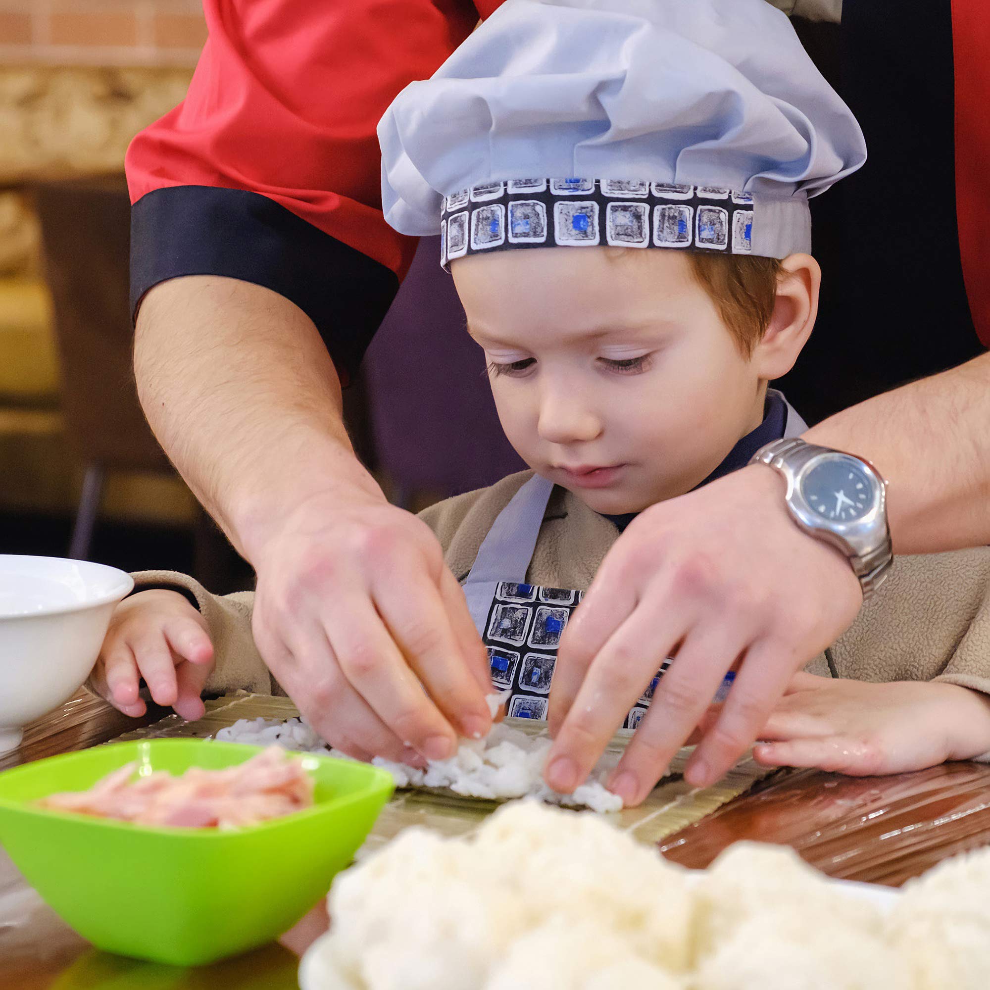 Bambusowy zestaw do sushi zawiera maty do sushi, pałeczki, wiosło ryżowe, dla kucharzy, początkujących, DIY, 9 sztuk