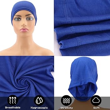 Messen 12 Pieces Under Scarf Hijab Cap Under Caps for Turban