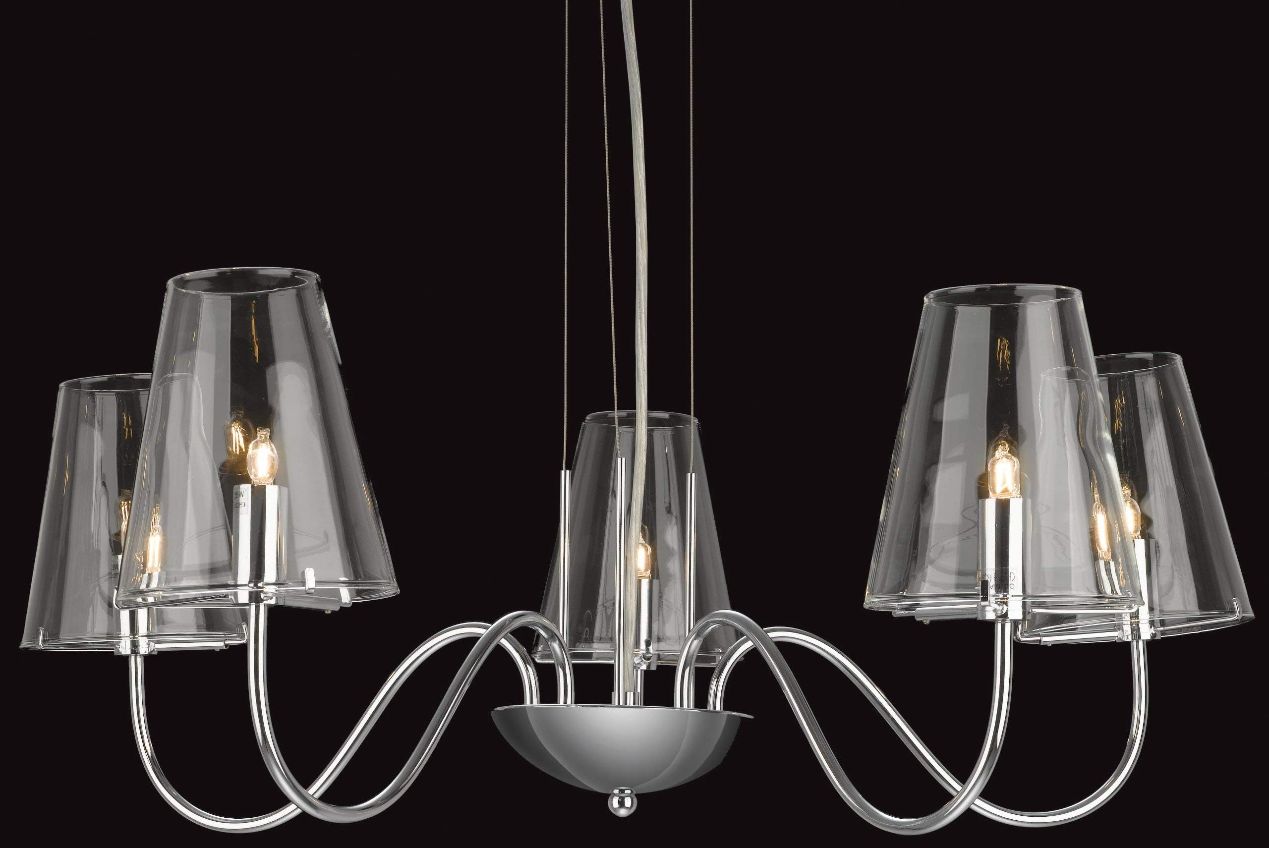 Firstlight Jasmine G9 5 x 240 V 40 Watt Fitting Chrome with Clear Glass