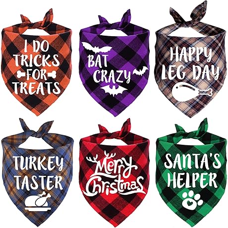 STMK 6-Pack Festive Bandanas for Canines