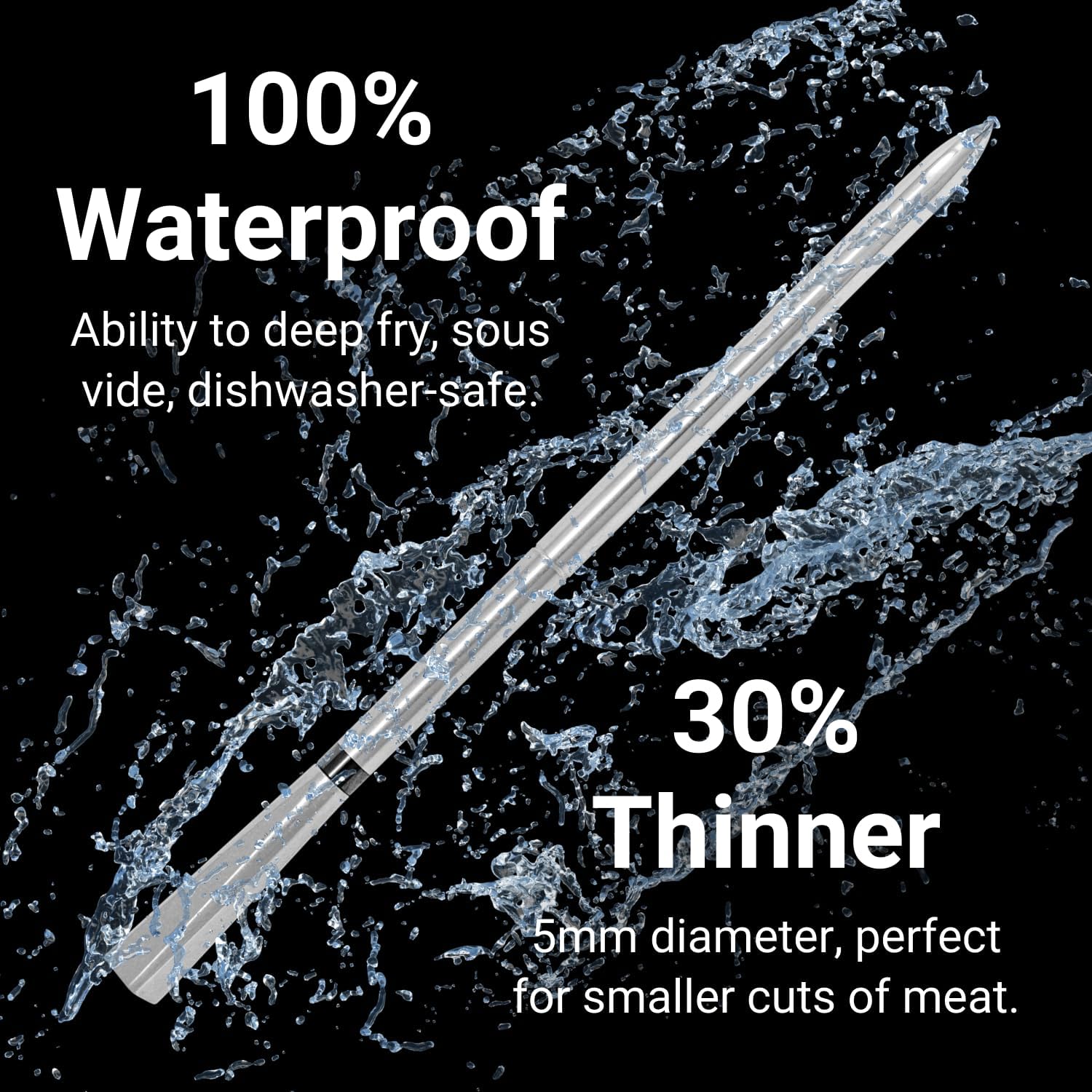 MEATER Pro: Termometro digitale wireless Bluetooth intelligente | Resistenza al calore di 537,8 °C | Lungo raggio | Precisione certificata | BBQ, forno, grill, affumicatore, friggitrice ad aria,