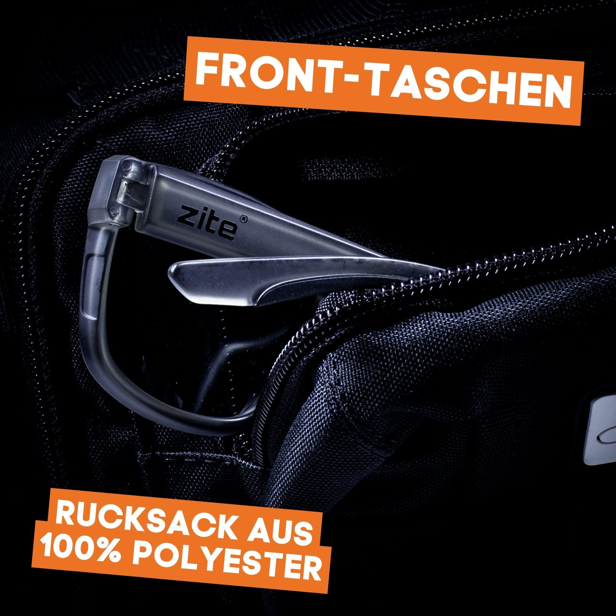Zite Fishing Slingbag Angeln | Angelrucksack mit 2 Tackleboxen für Angelzubehör | 36×25×13cm Angeltasche | Umhängetasche Extra dickes Rückenpolster | Flaschenhalter & Ideal für Spinnfischen