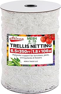 Trellis Netting 6.5 x 350 ft Heavy Duty Polyester Plant Support Netting ...