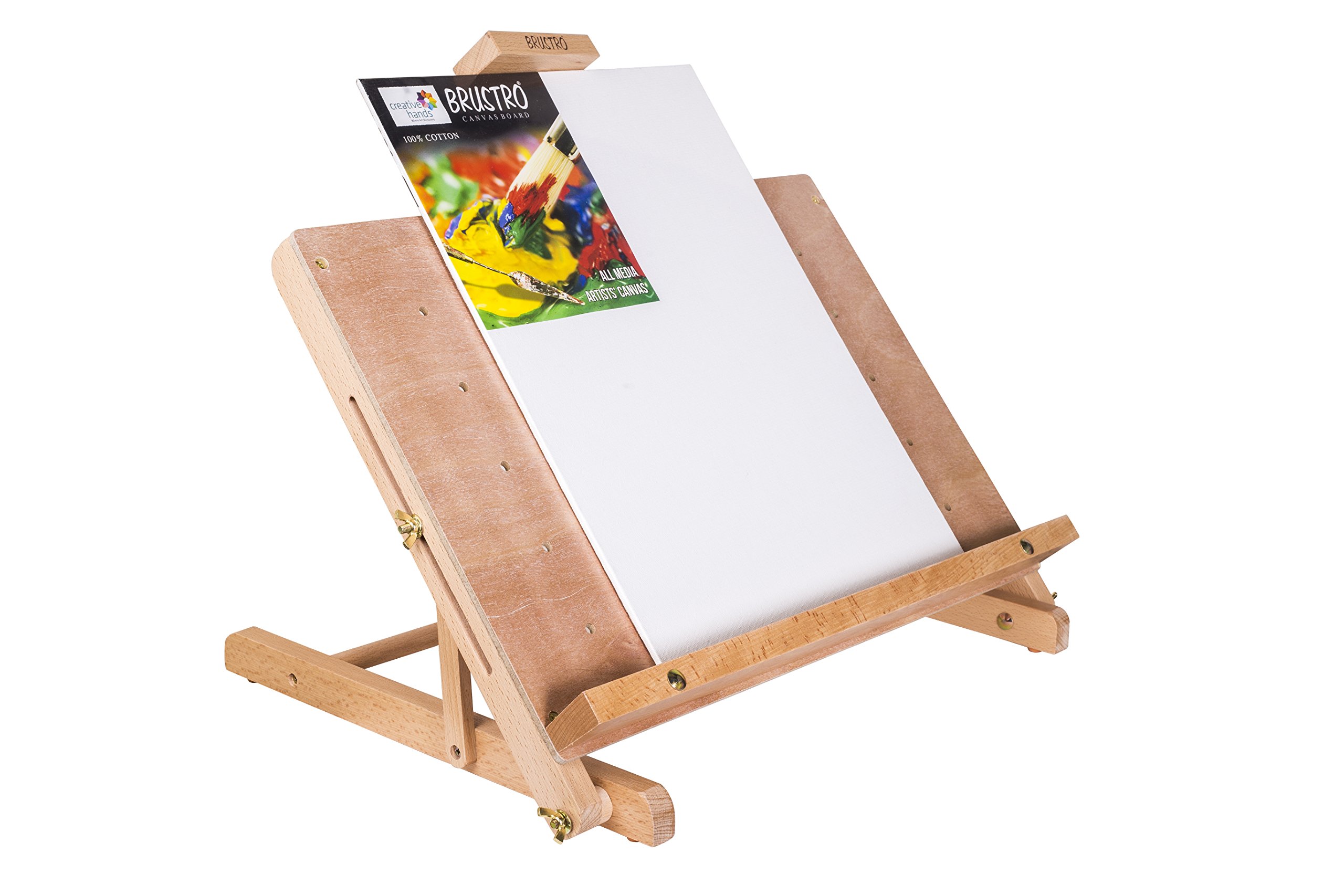 Brustro Wymiary sztalugi stołowej do dużych obciążeń dla artystów po całkowitym rozłożeniu: - 48 x 37 x 36 (64) cm.
