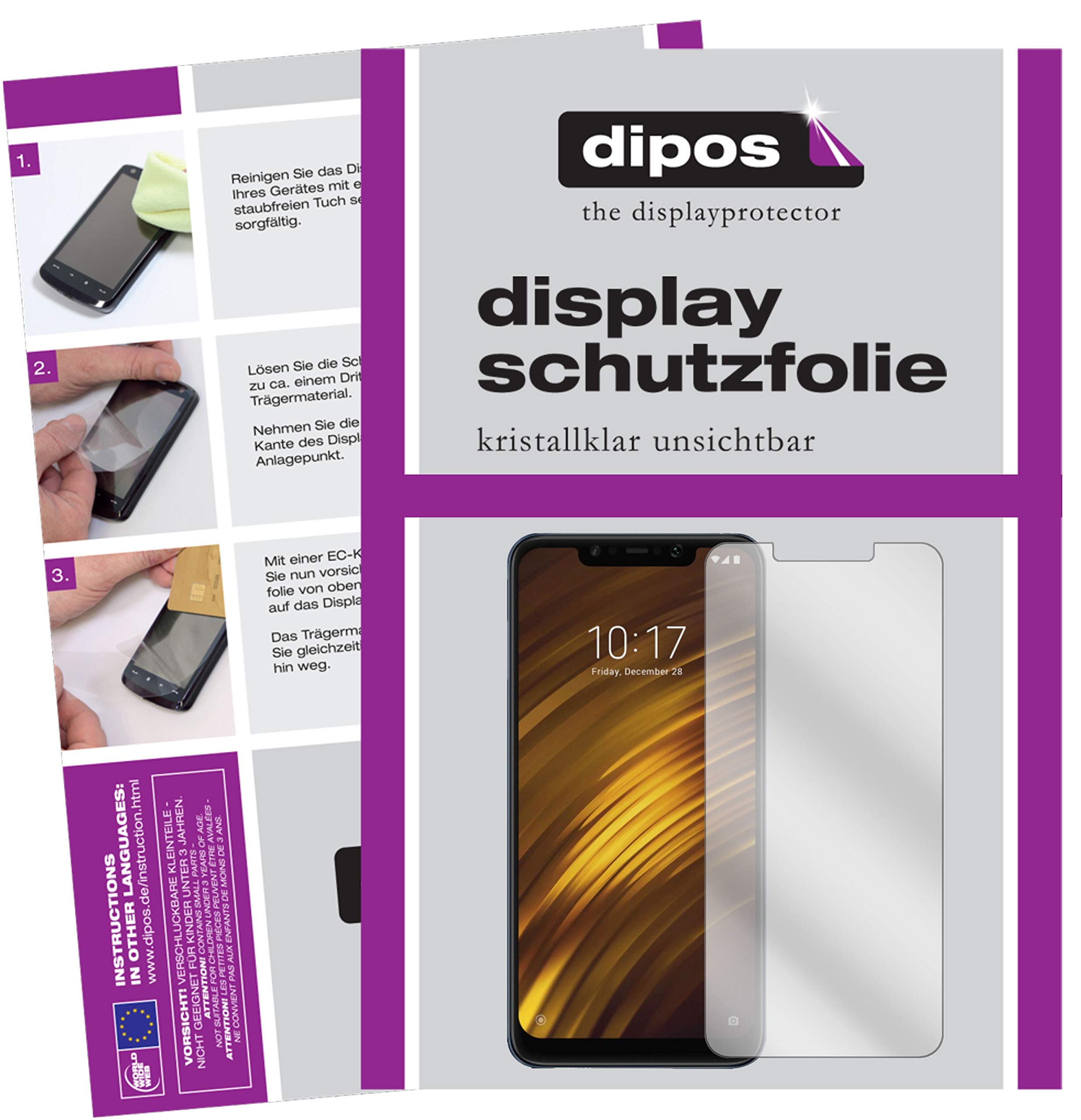 dipos I 6X Pellicola Protettiva Compatibile con Xiaomi Pocophone