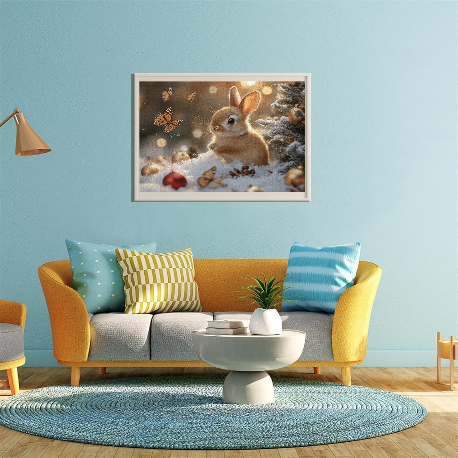 Kaninchen Puzzle für Erwachsene Kinder Anspruchsvoll 5000 Teile Impossible Klassische Puzzles Schwer Schmetterling ab 8 9 10 Jahre für Mädchen Jungen Jigsaw Kunst Educa, für Geschenke 105x156cm t-949