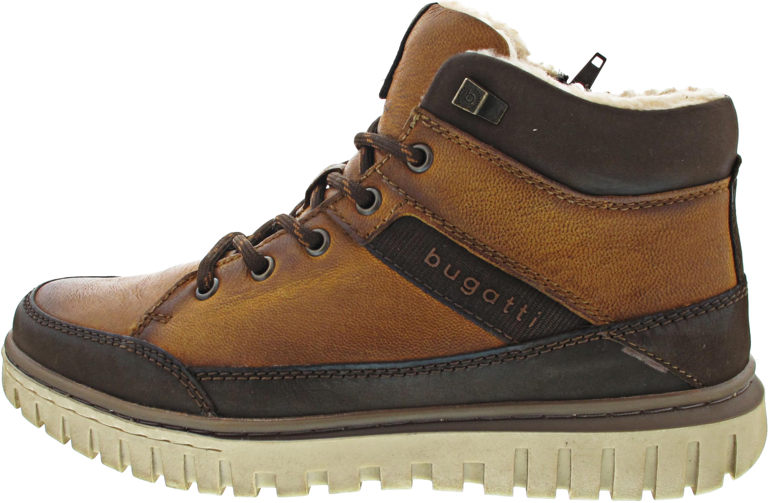 bugatti Warne Lace-Up Boots Brown, Cognac Dark Brown, 45 EU