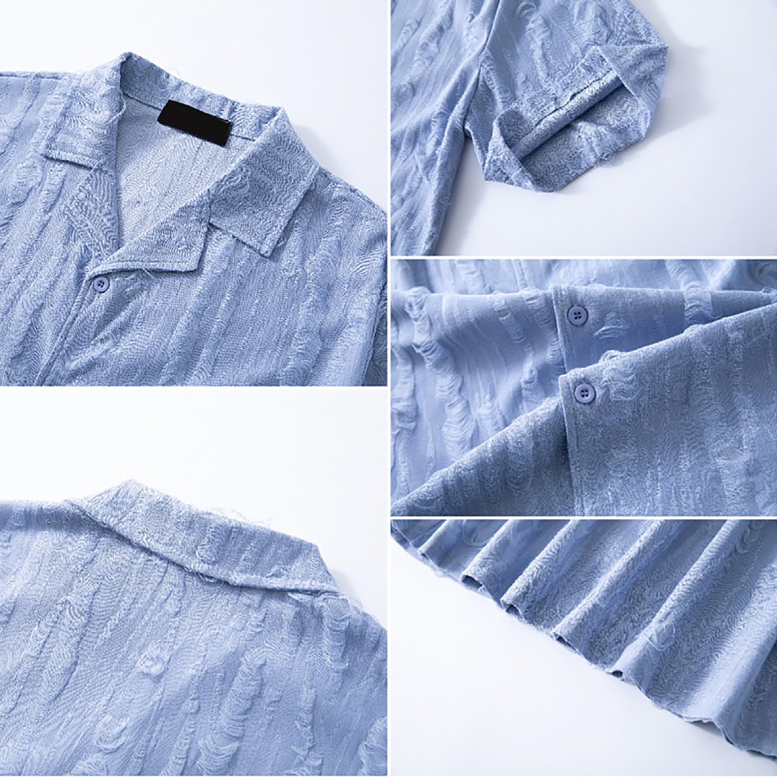 Hombre Camisetas Lino Camisa de Verano Manga Corta Suelta Regular Fit Respirablecamisa de Lino Hombre Manga cortaSencillo y verstil