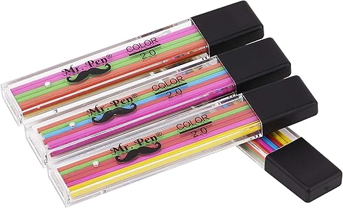 Miniatura 5 de Mr. Pen - Recambios de plomo de 0.079 in, paquete de 48, lápices mecánicos de colores, repuestos de plomo de 0.079 in