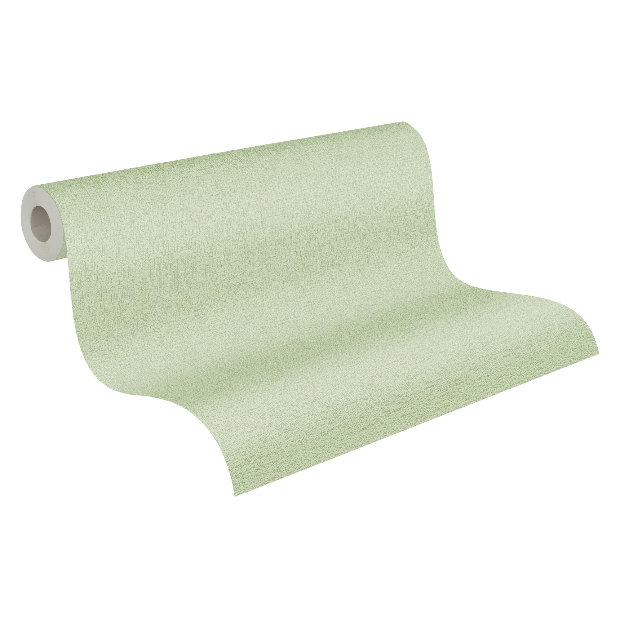 A.S. Création Plain Wallpaper Attractive Non-Woven 10.05 m x 0.53 m Green Made in Germany 378315 37831-5, 53 x 1005 cm