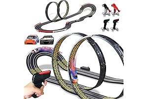 Variable Inverted High-Speed Electric Track Car with Light | Dual Racing Car Toy Set