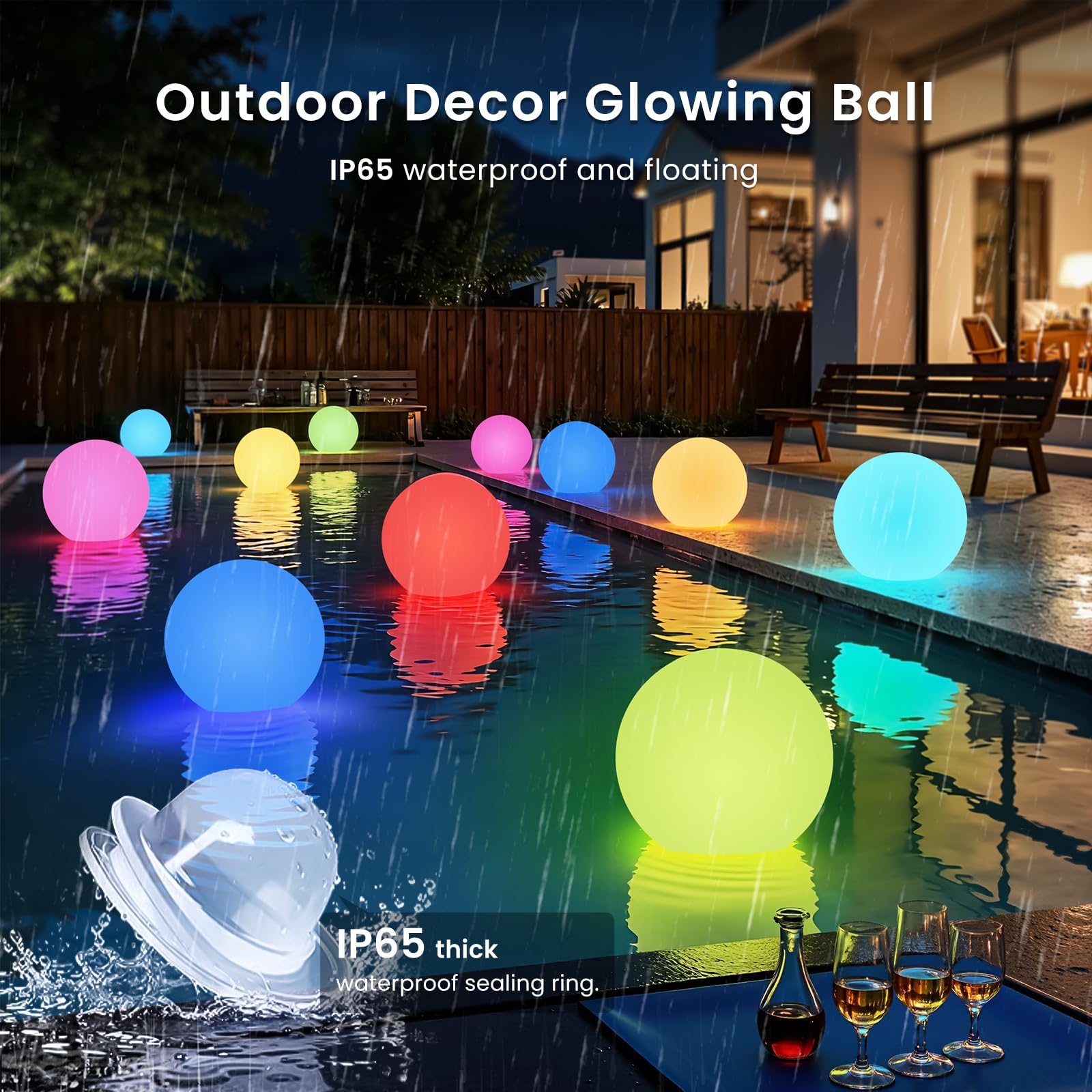 Amazon.com : LOFTEK LED Pool Lights that Float - 8-inch Globe Lamp