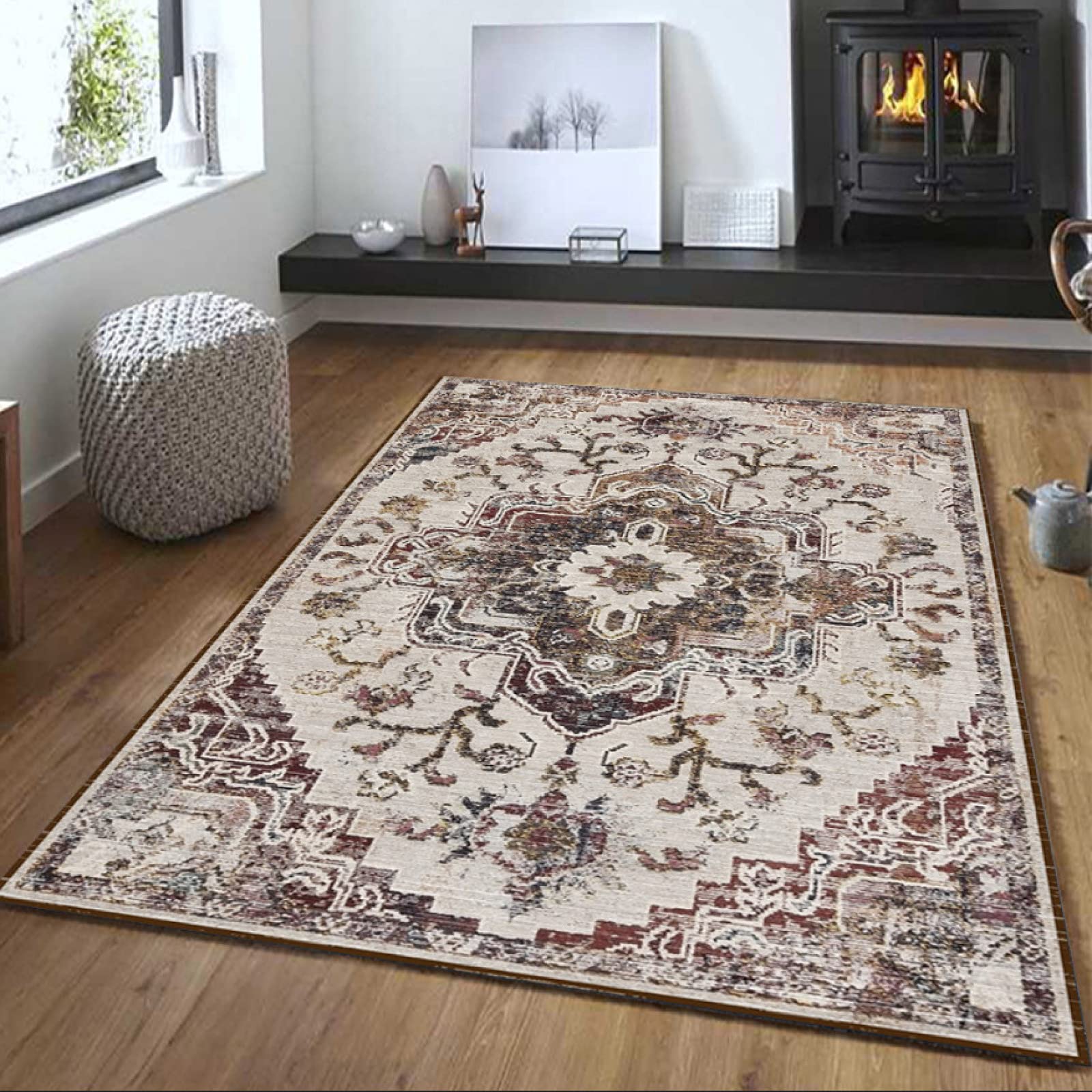 Tapis ethnique vintage anti-glisse pour sécuriser vos sols
