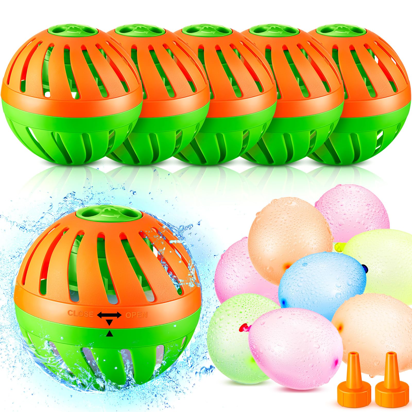 Vertintong 3 Pieces Water Timer Bomb with 150 Balloons Water Toy for Summer Outdoor Activity Games Prank Party Supplies Favors