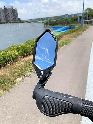 Miniatura 12 de MEACHOW Espejo retrovisor de bicicleta / bicicleta eléctrica para extremo de manubrio, cristal UHD de grado automotriz resistente a los arañazos, da