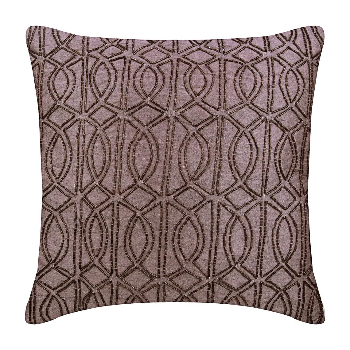 The HomeCentric Purple Throw Cushions Cover for Couch, Lattice Trellis Throw 50x50 cm (20x20 inch) Cushion Cover, Geometric Contemporary Cushion Covers, Silk Throw Cushions - The Class Effect โ image 1