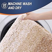 Vista 7 de OLANLY Juego de 2 alfombras de baño de 2 piezas, alfombras de baño de microfibra suave y absorbente y alfombra de inodoro con contorno