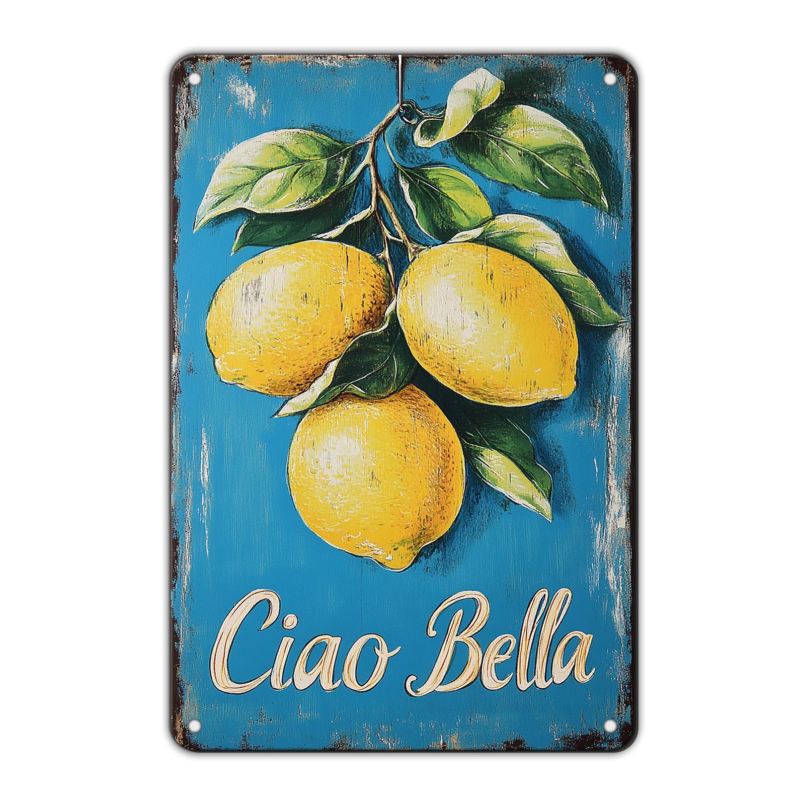 Kwqdozf As Pic Fresh Lemon Metal Sign Vintage Ciaolemon Tree Aluminum Tin Sign Home Kitche